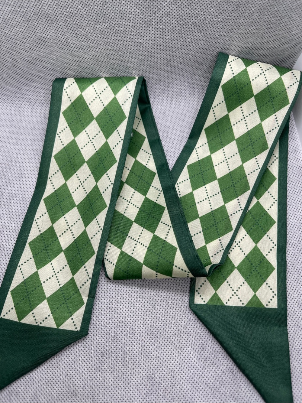 Green Argyle Scarf